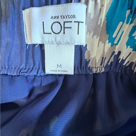 LOFT Blue Mini Skirt Womens Medium - Picture 2 of 5